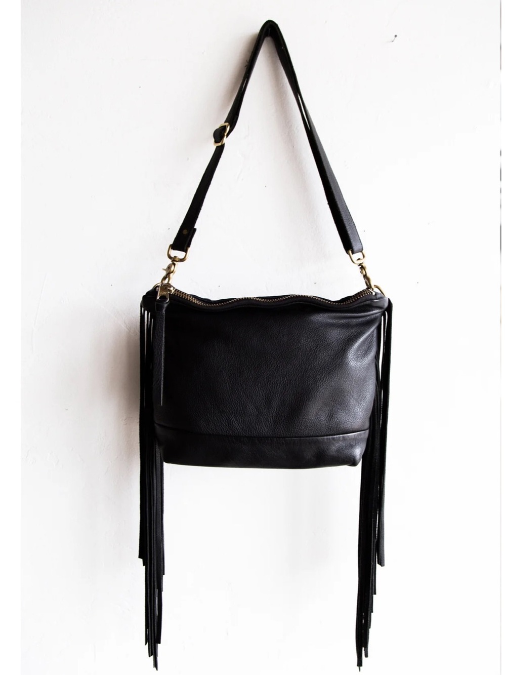 Rais Case Jax Avery Fringe Messenger Bag Black
